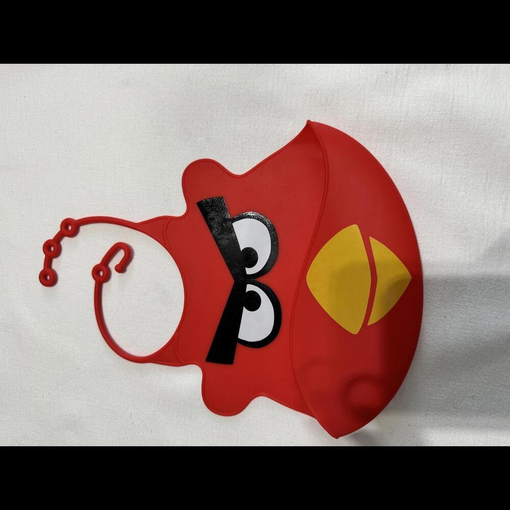 Red Angry Birds Silicone Bib for Toddlers